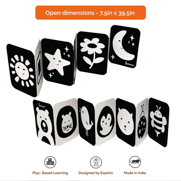 Newborn High Contrast Cards – Black & White Baby Visual Stimulation Book