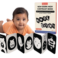 Newborn High Contrast Cards – Black & White Baby Visual Stimulation Book