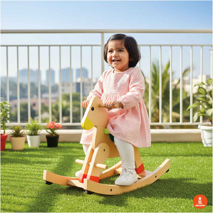 Wooden Rocking Horse Swing Toy For Baby & Toddlers (1 Years+)