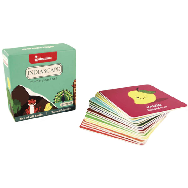 🎁 Indiascape Memory Card Set With 20 Cards (4+ Years)
