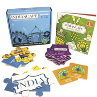 Indiascape Learning Set - Memory Cards, Activity Book, and Puzzle (5 Years+)