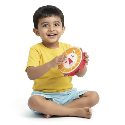 Wooden Musical Lion Tambourine Toy (1 Years+)