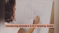 Adjustable Wooden 3-In-1 Table-Top Drawing Board/Easel For Kids With Chalkboard & Whiteboard (2+ Years) for Home Art & Study