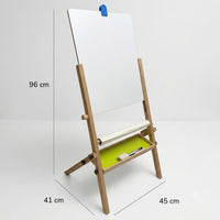 Height-Adjustable Wooden Standing Art Easel – 3-in-1 with Paper Roll