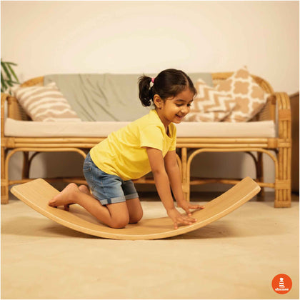 Wooden Balance Board - Waldorf Curvy Rocker Balance Board