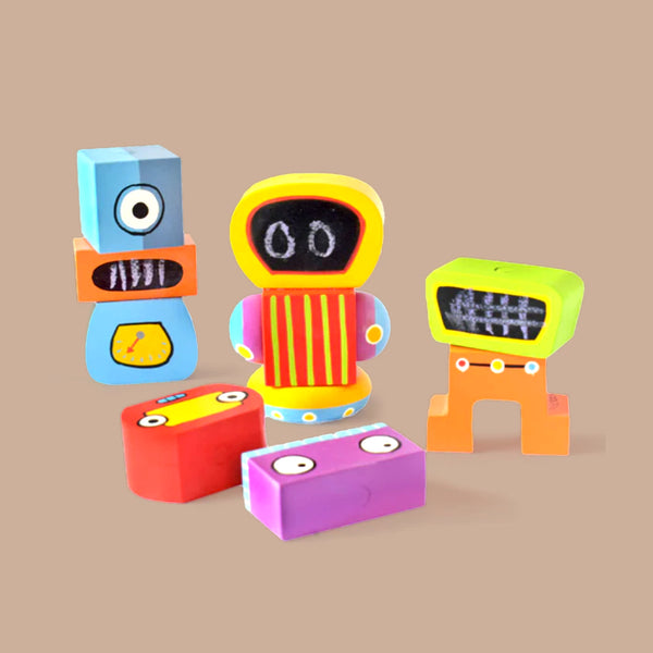 Wooden Magnetic Robo Blocks -12 Shapes (3 Years+)