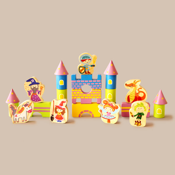 Starry Castle and Fantasy Characters Wooden Blocks  - 3 Years+