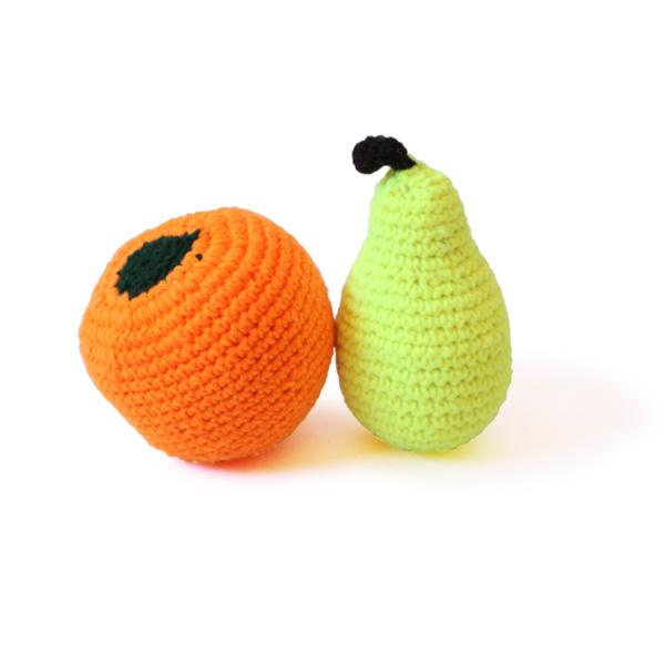 Buy Orange & Guava Crochet Fruits Set Online | Soft Pretend Play Set Toy for Newborn Babies