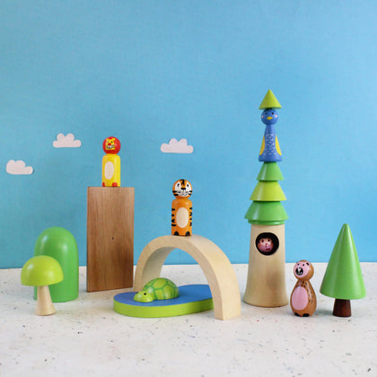 Wooden Peg Dolls Forest Friends Play Set (3 years+)