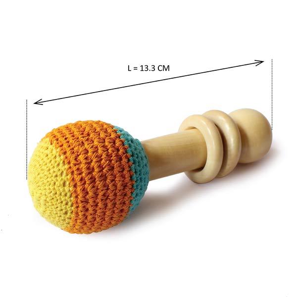 Wooden Baby Rattle Toy for Newborn Babies