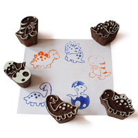 Little Dino Wooden Stamps Set - 3 Years+
