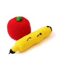 Apple & Banana Amigurumi Crochet Fruits Set Toy for Babies & Toddlers