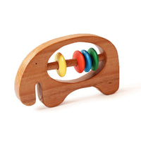 Wood & Organic Cotton Rattle Combo for Babies - 4pcs (0 Months+)