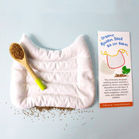 Striped Organic Ajwain Seed Bib for Babies (0 Months+)