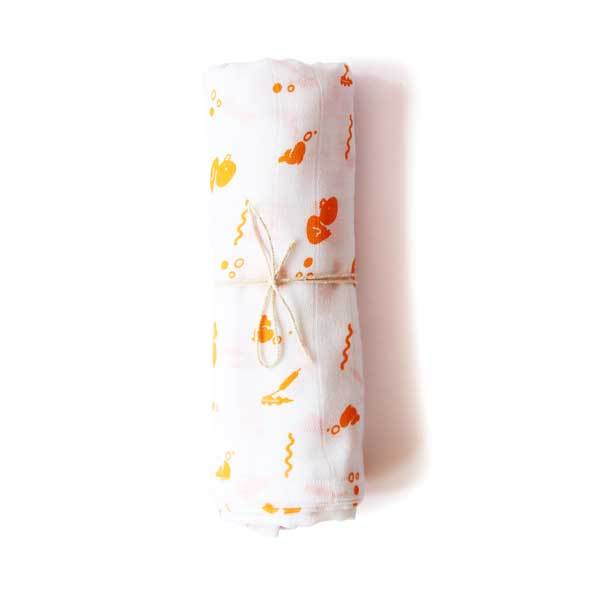 Buy Duck printed Organic Muslin Cotton Baby swaddle Wrap Online