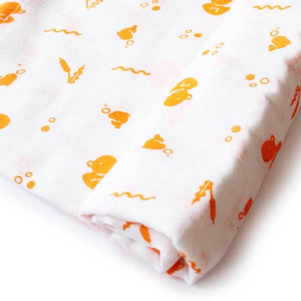 Buy Duck printed Organic Muslin Cotton swaddle Wrap for Babies Online