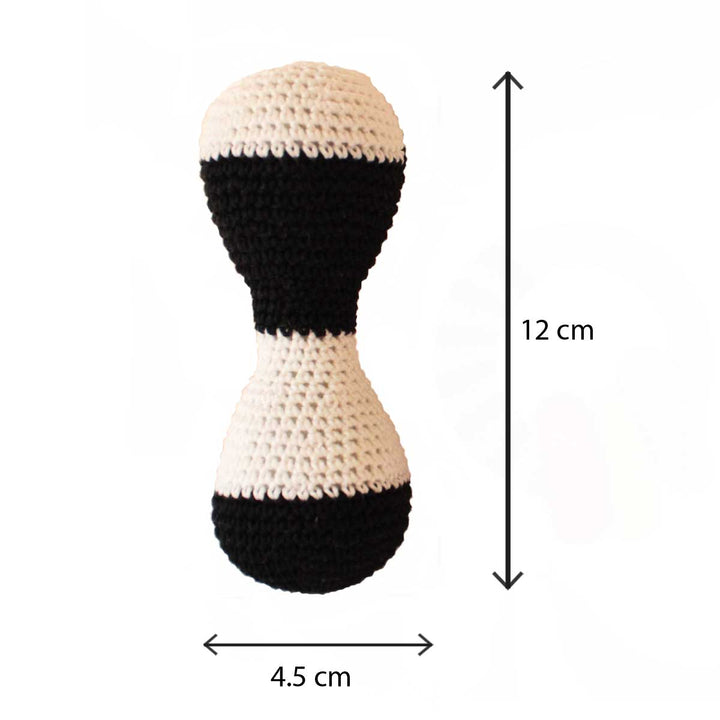 High Contrast Crochet and Wooden Rattles for Babies
