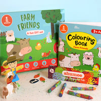 Farm Friends DIY Box and Coloring book (3-8 years)