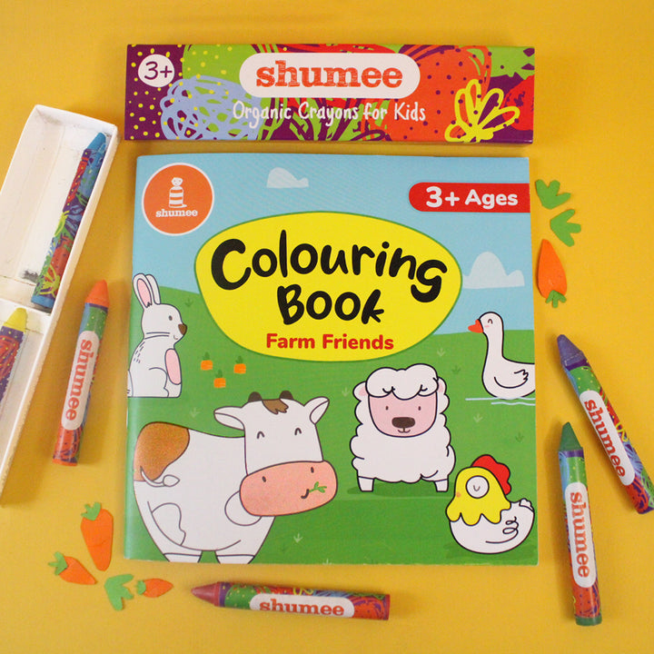 Farm Friends Colouring Book & Organic Crayon Kit (3 Years+)