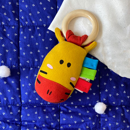 Baby Giraffe Teether Ring Toy for - 0 Months+