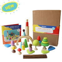 24 Pieces Play Set With Peg Dolls Online