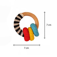 High Contrast Crochet and Wooden Rattles  for Babies Online