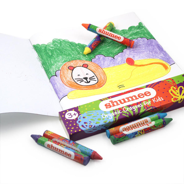 Organic Crayon Kit and Forest Friends Colouring Book (3 Years+)