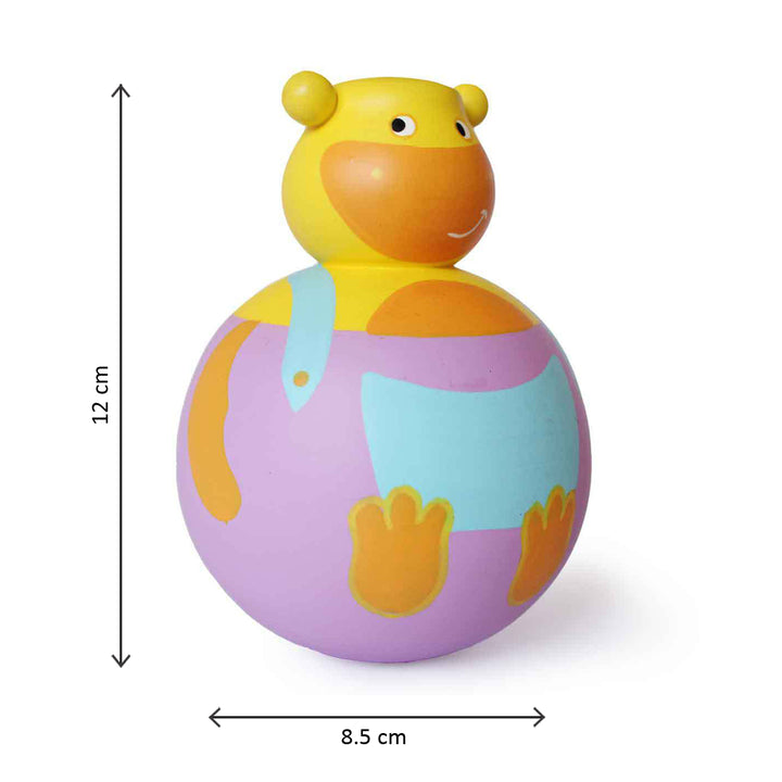 Buy Wobbly Hippo - Wooden Roly Poly Toy for Babies & Toddlers Online in India
