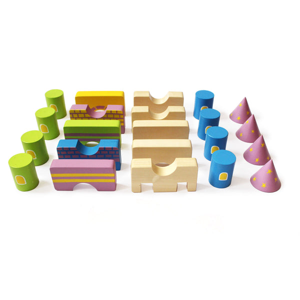 Starry Castle and Fantasy Characters Wooden Blocks  - 3 Years+