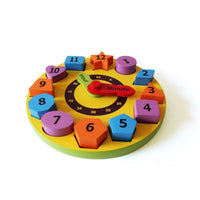 Buy Wooden Shape Sorter Clock Puzzle Toy | Educational Toy for Babies & Toddlers 