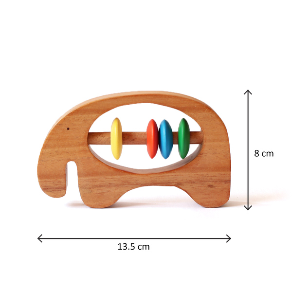 Wooden Crochet Shaker Baby Rattle Toy 