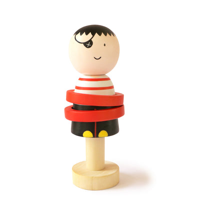 Buy Wooden Pirate Baby Rattle Toy Online