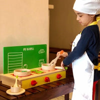 Buy Mega Lil Chef's Kids Wooden Kitchen Cooking Set Toy Online in India